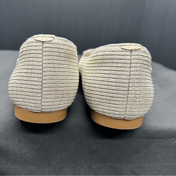 VIVAIA Beige Margot Knit Square Toe V Cut Flats Women’s 39 (8/8.5) LUXURY - Picture 7 of 10
